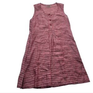 Flax Red Plaid Linen dress Small